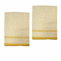 Hotel Living Set of 2 Jumbo Cotton Check Tea Towels 60x90cm