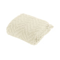 Ezra Chevron Knitted Throw Rug, 127 x 152 cm