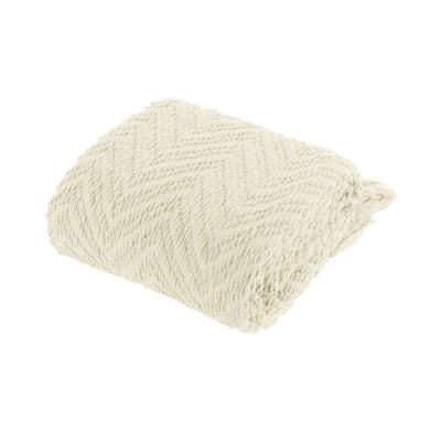 Ezra Chevron Knitted Throw Rug, 127 x 152 cm