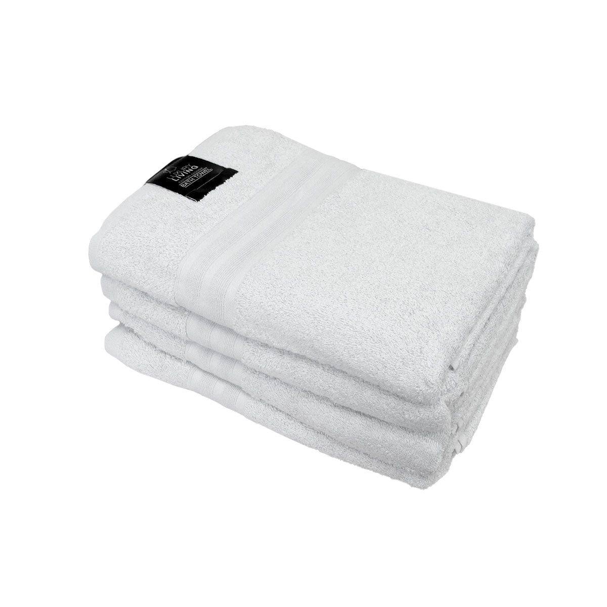 550 GSM Cotton Terry Bath Towels, Set of 4, 70 x 140 cm