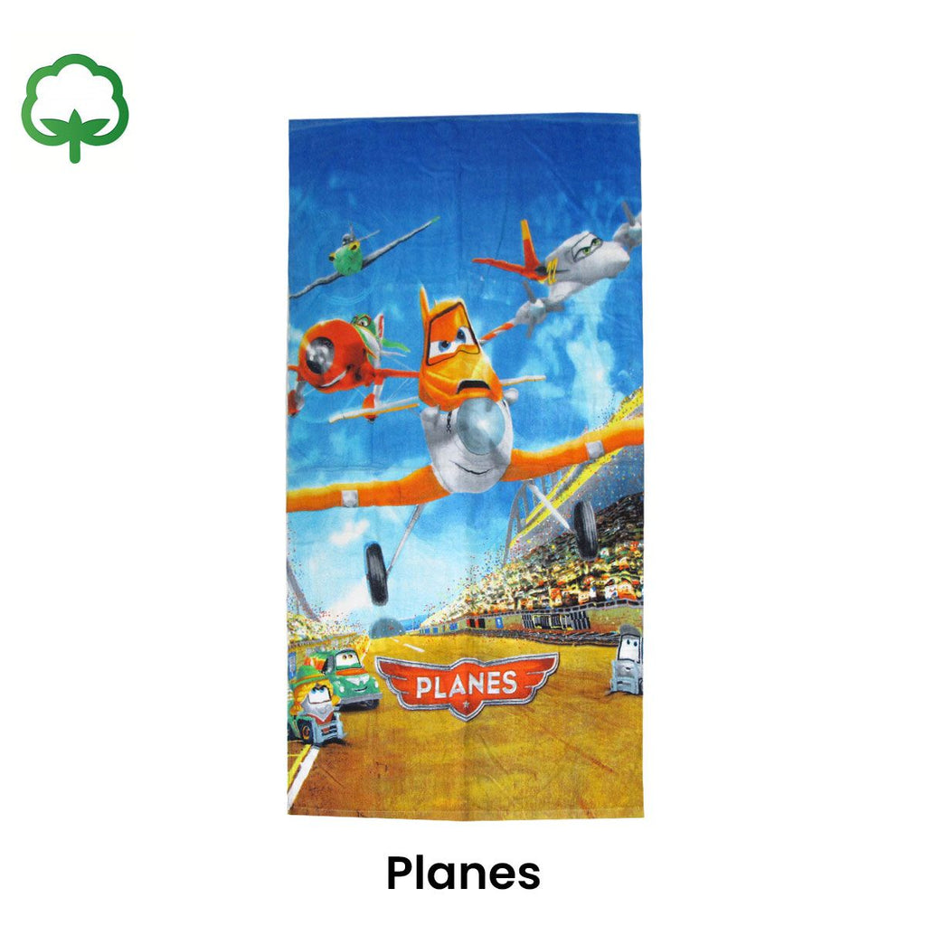 Boys Cartoon Cute Cotton Beach Towel 70 X 140 cm Lighting