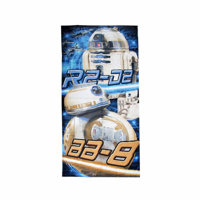 Teen Cool Theme Cotton Beach Towel 70 X 140 cm Star Wars Robots