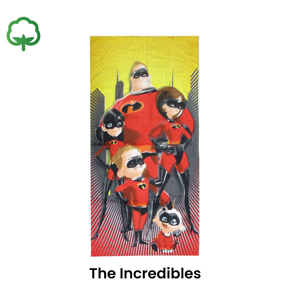 Kids Fun Theme Cotton Beach Towel 70 X 140 cm The Incredibles