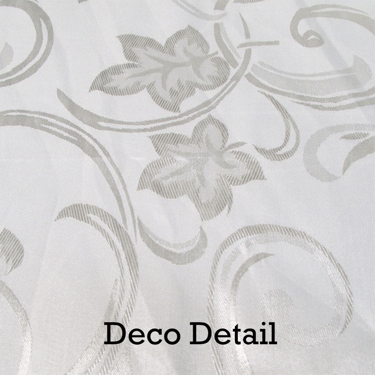 Deco White Jacquard Tablecloth, 150 x 220 cm