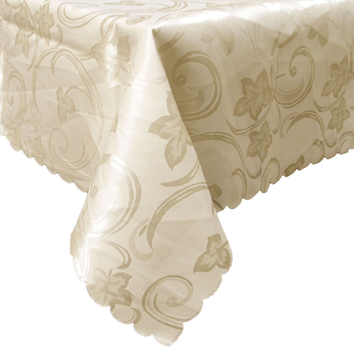 Deco Cream Jacquard Tablecloth, 150 x 270 cm