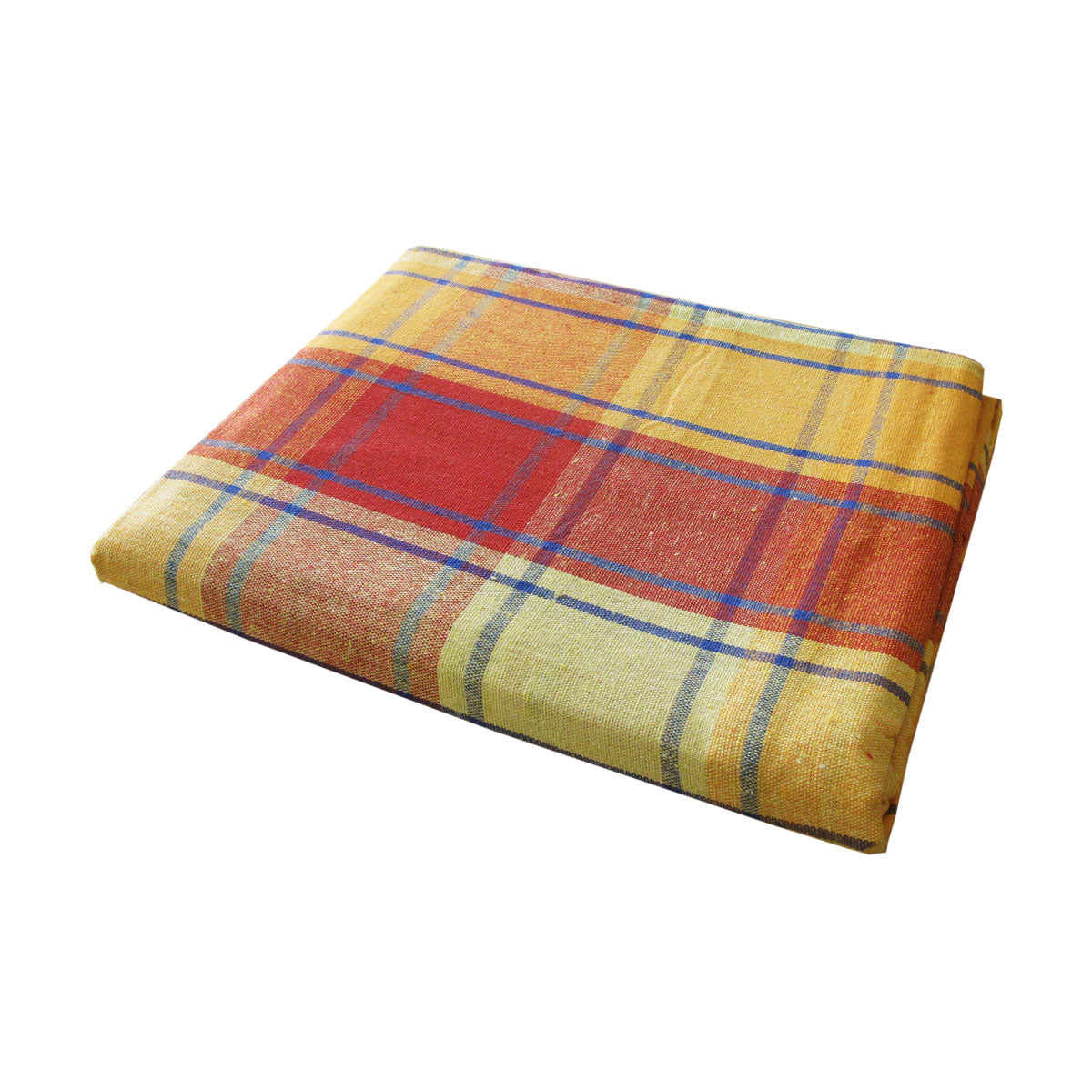 Cotton Plaid Checks Oblong Table Cloth