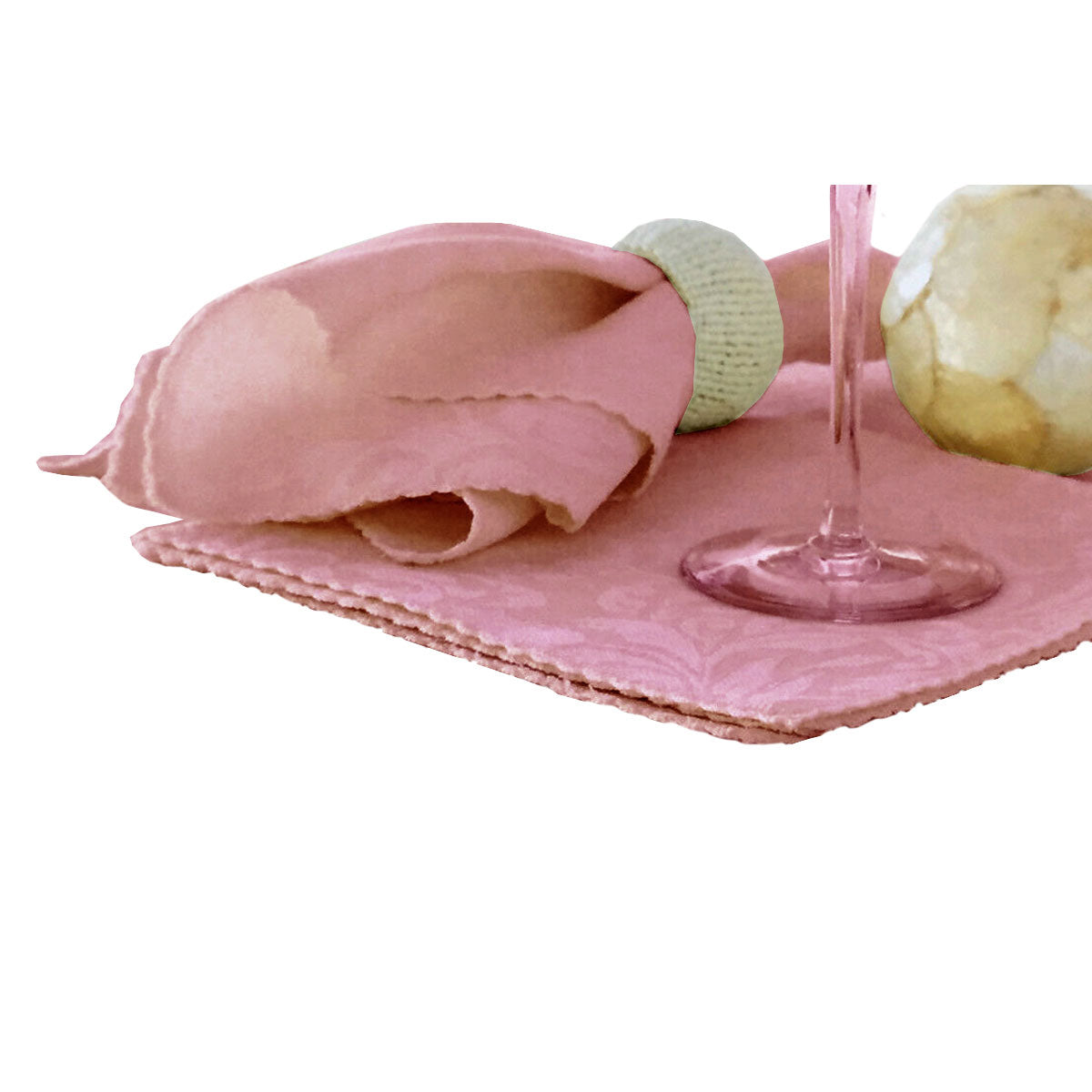 Hoydu Damask Embossed Napkins, Set of 6, 40 x 40 cm, Blossom Pink