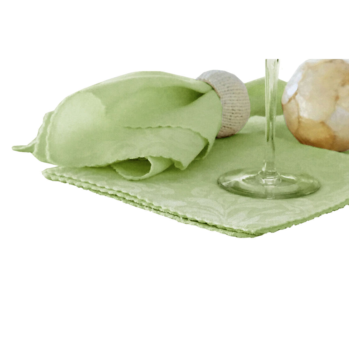 Hoydu Damask Embossed Napkins, Set of 6, 40 x 40 cm, Seacrest