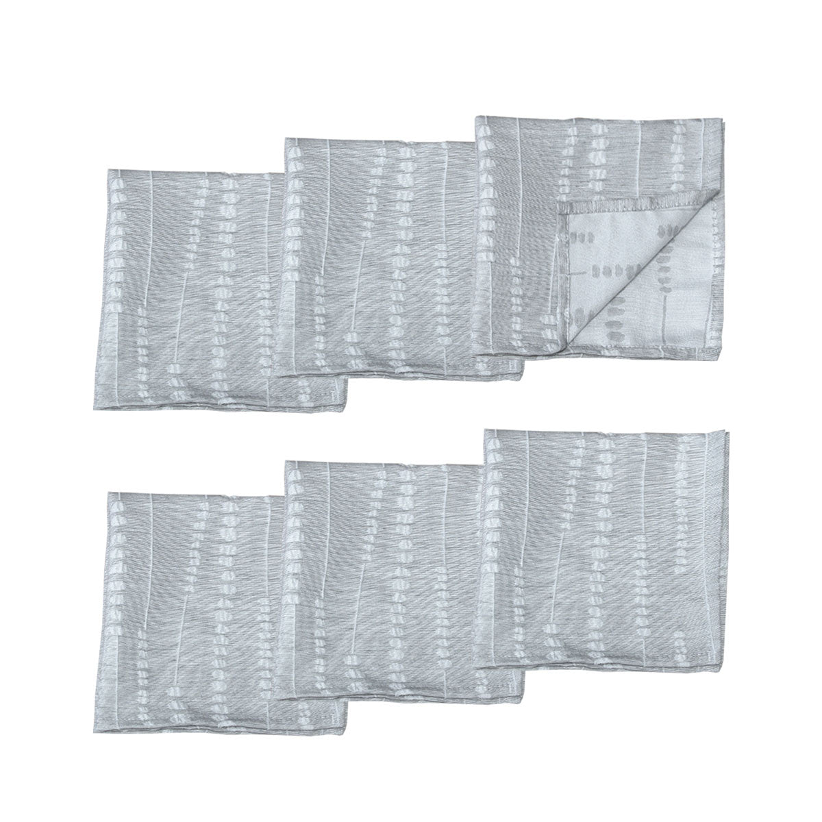 Perline Grey Jacquard Napkins, Set of 6, 40 x 40 cm