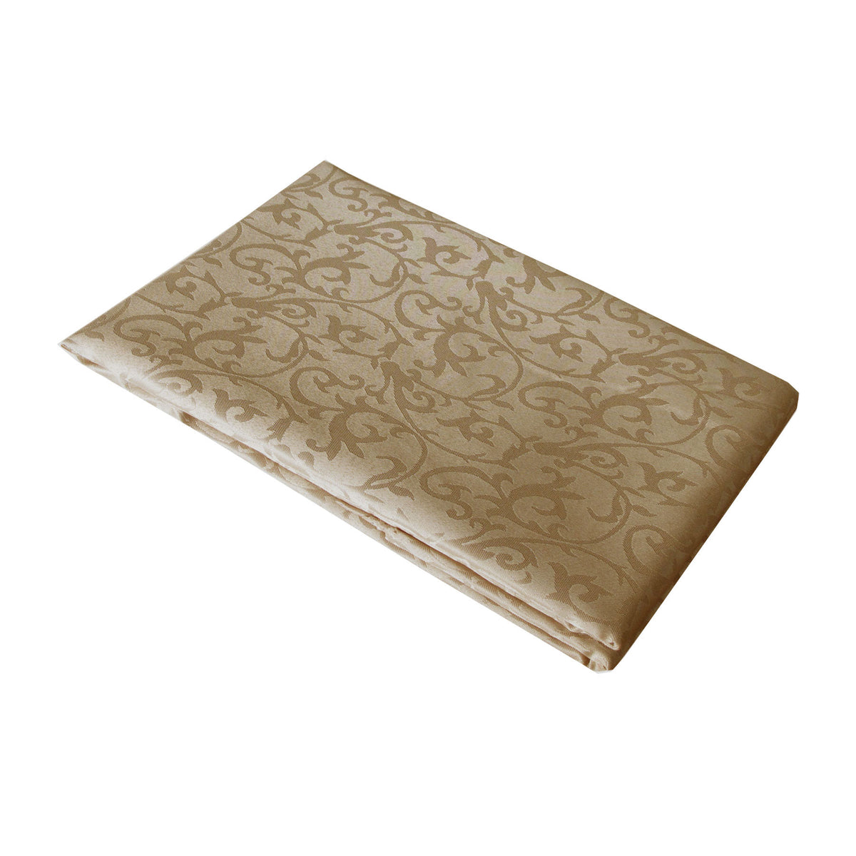 Stain Resistant Jacquard Tablecloth, 150 x 220 cm, Latte Leaves