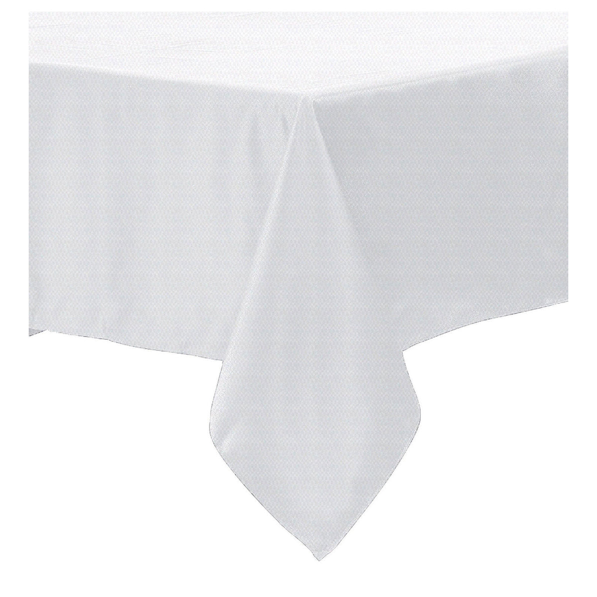 Polyester Cotton Solid Colour Tablecloth, White, 150 x 220 cm