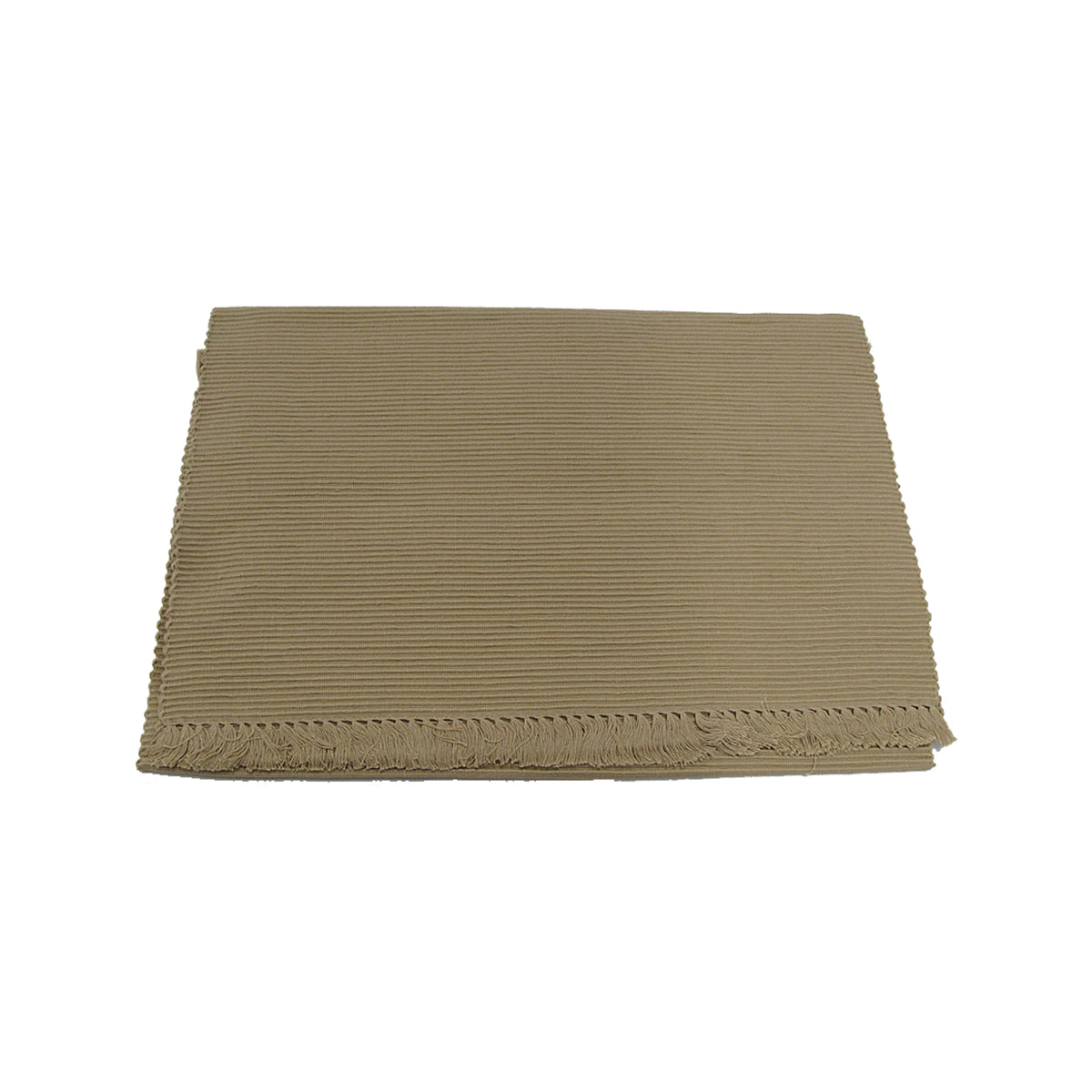 Hoydu Ribbed Cotton Table Runner, Warm Sand, 45 x 150 cm