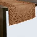 Hoydu Silk Blend Beaded Table Runner, Champagne Beige, 45 x 200 cm