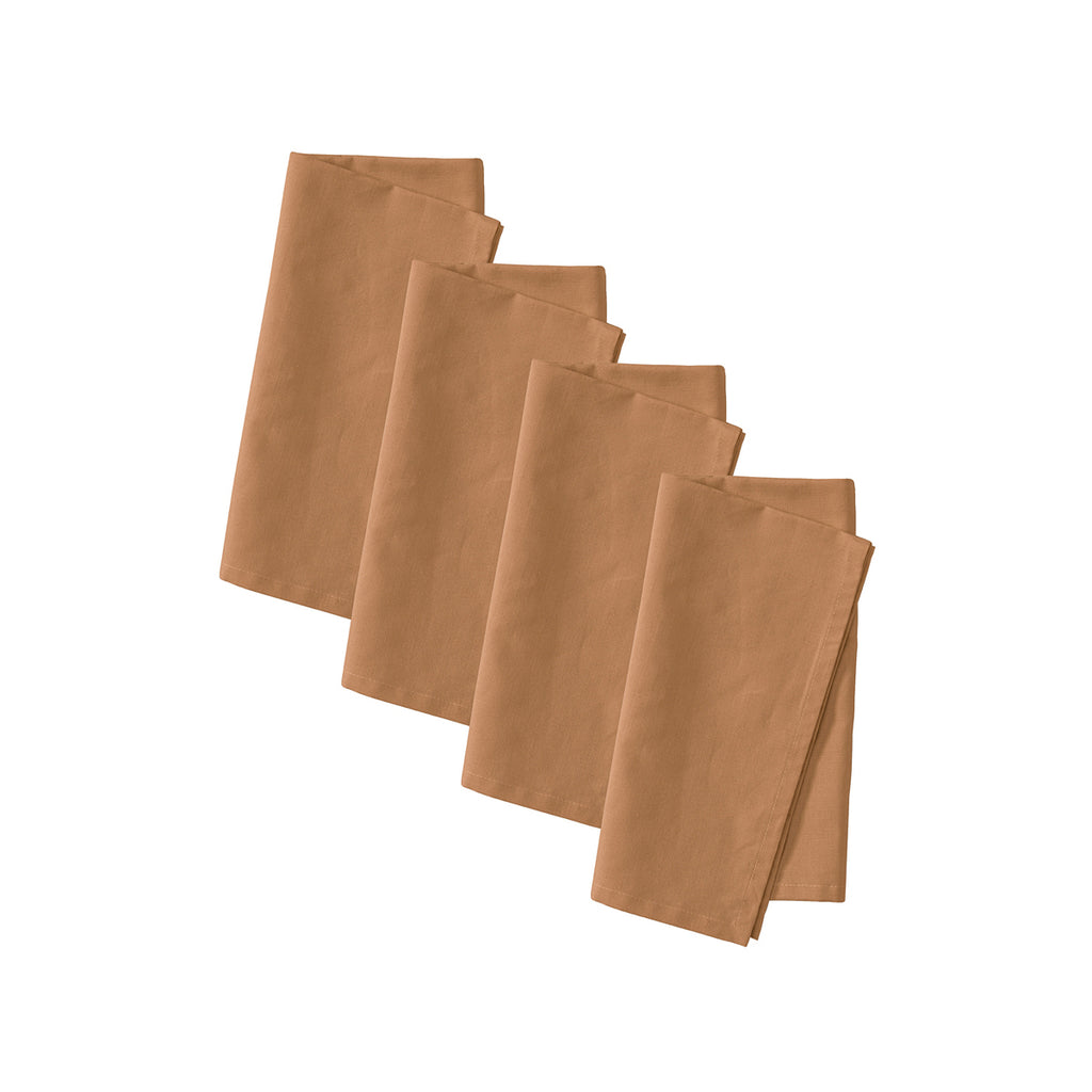 Vintage Design Homewares Set of 4 Washed Linen Cotton Square Napkins