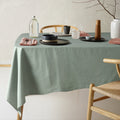 Vintage Design Homewares Helm Green Washed Linen Cotton Tablecloth