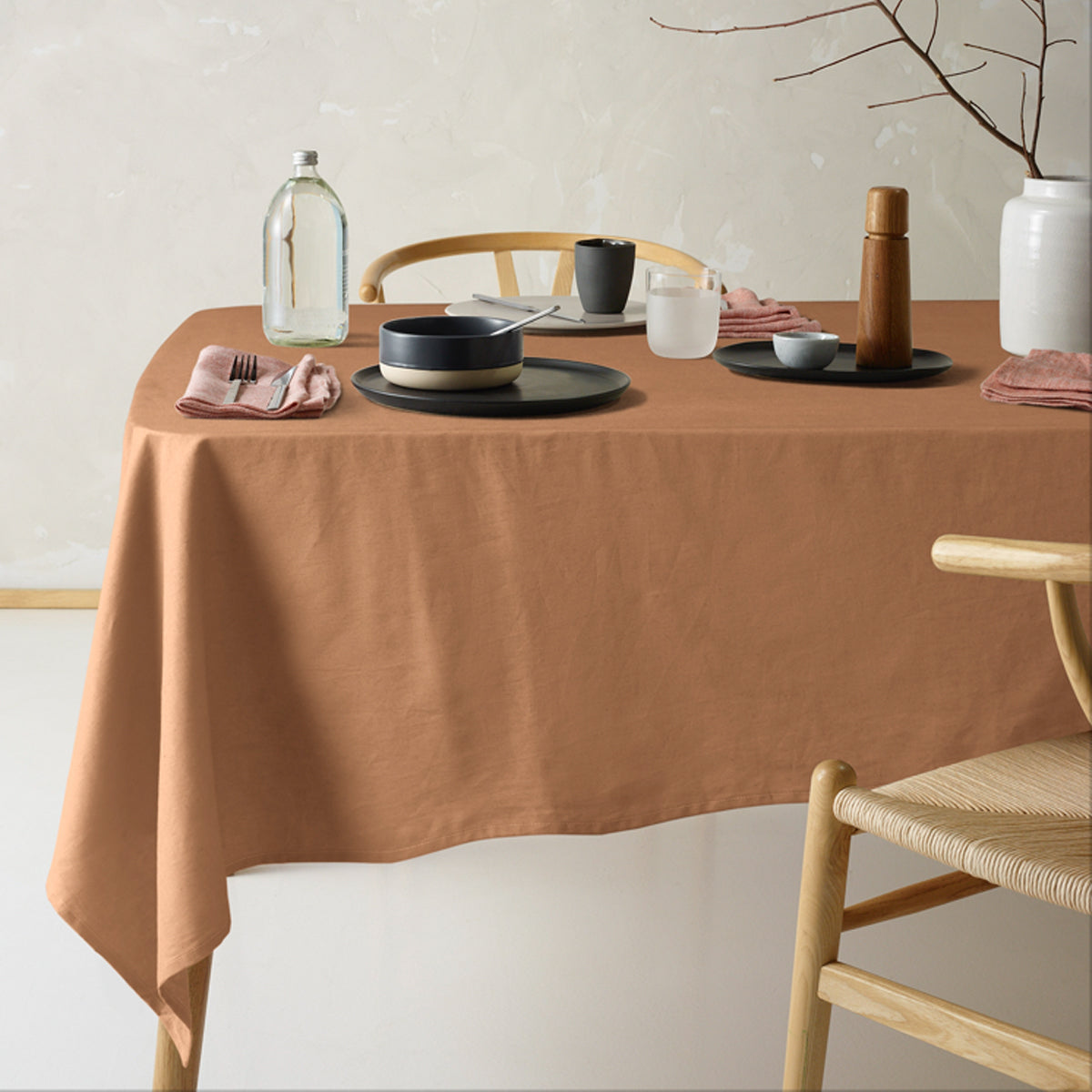 Vintage Design Homewares Helm Terracotta Washed Linen Cotton