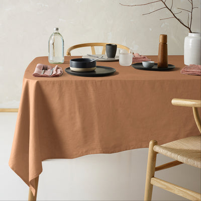 Vintage Design Homewares Helm Terracotta Washed Linen Cotton