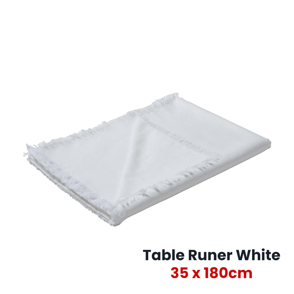 Vintage Design Homewares Gypsy Washed Linen Cotton Table Runner 35 x