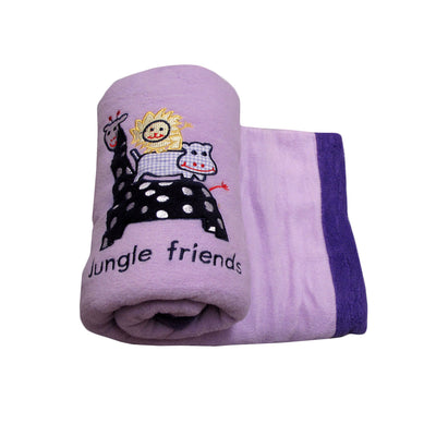 Giraffe Jungle Friend Polar Fleece Baby Blanket, 80 x 110 cm