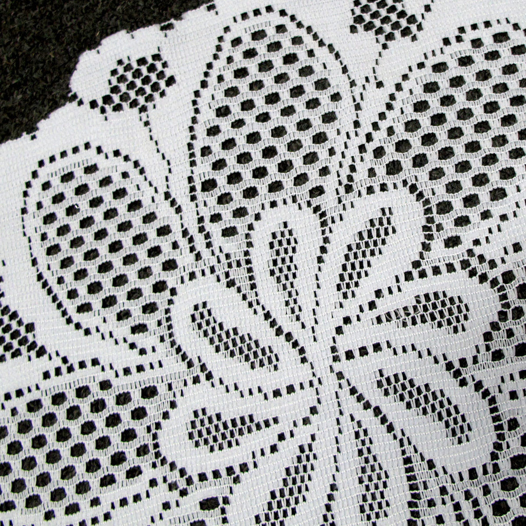 Blossom White Lace Table Doilies, Set of 2, 36 cm