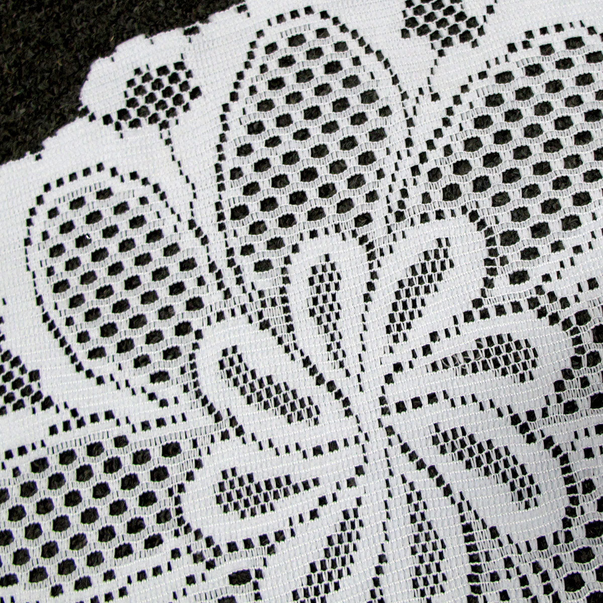 Blossom White Lace Table Doilies, Set of 2, 36 cm