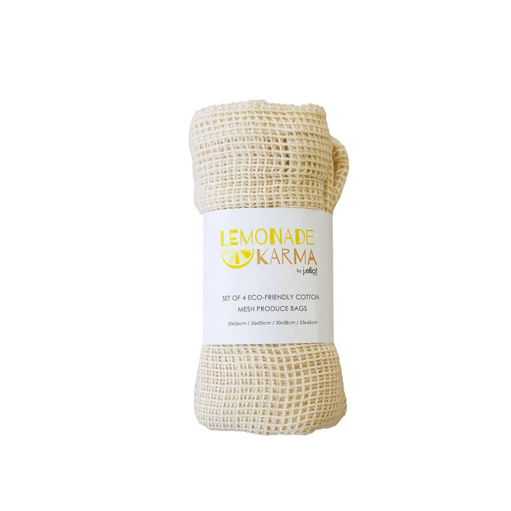 J Elliot Home Lemonade Karma Set of 4 Cotton Eco-Friendly Natural
