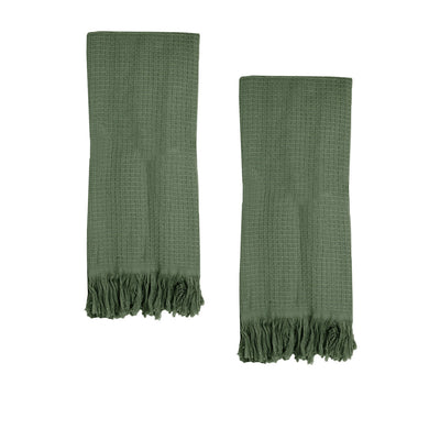 J Elliot Home Camila Cotton Waffle Hand Towels, Set of 2, 45 x 65 cm