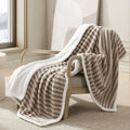 Ardor Carter Striped Boucle Throw Rug, 130 x 170 cm, shown in a real setting