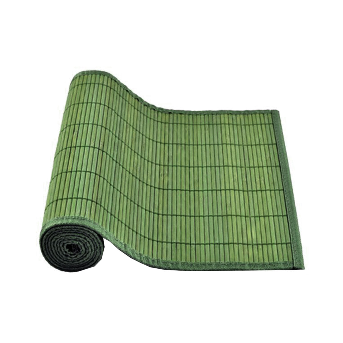 Narrow Slat Bamboo Table Runner, 140 x 33 cm, Green
