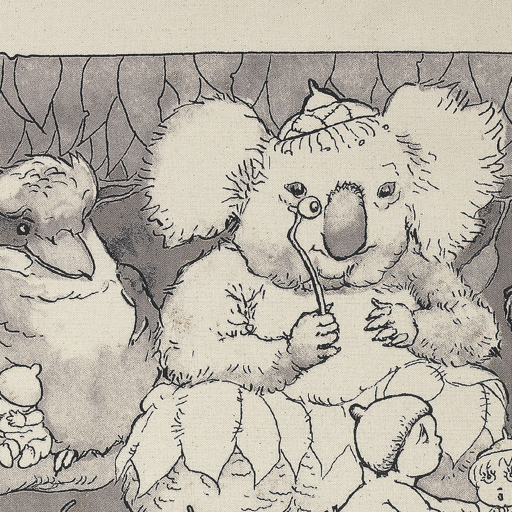 Set of 2 May Gibbs Mrs Bear's Party Cotton Heritage Tea Towels 50 x