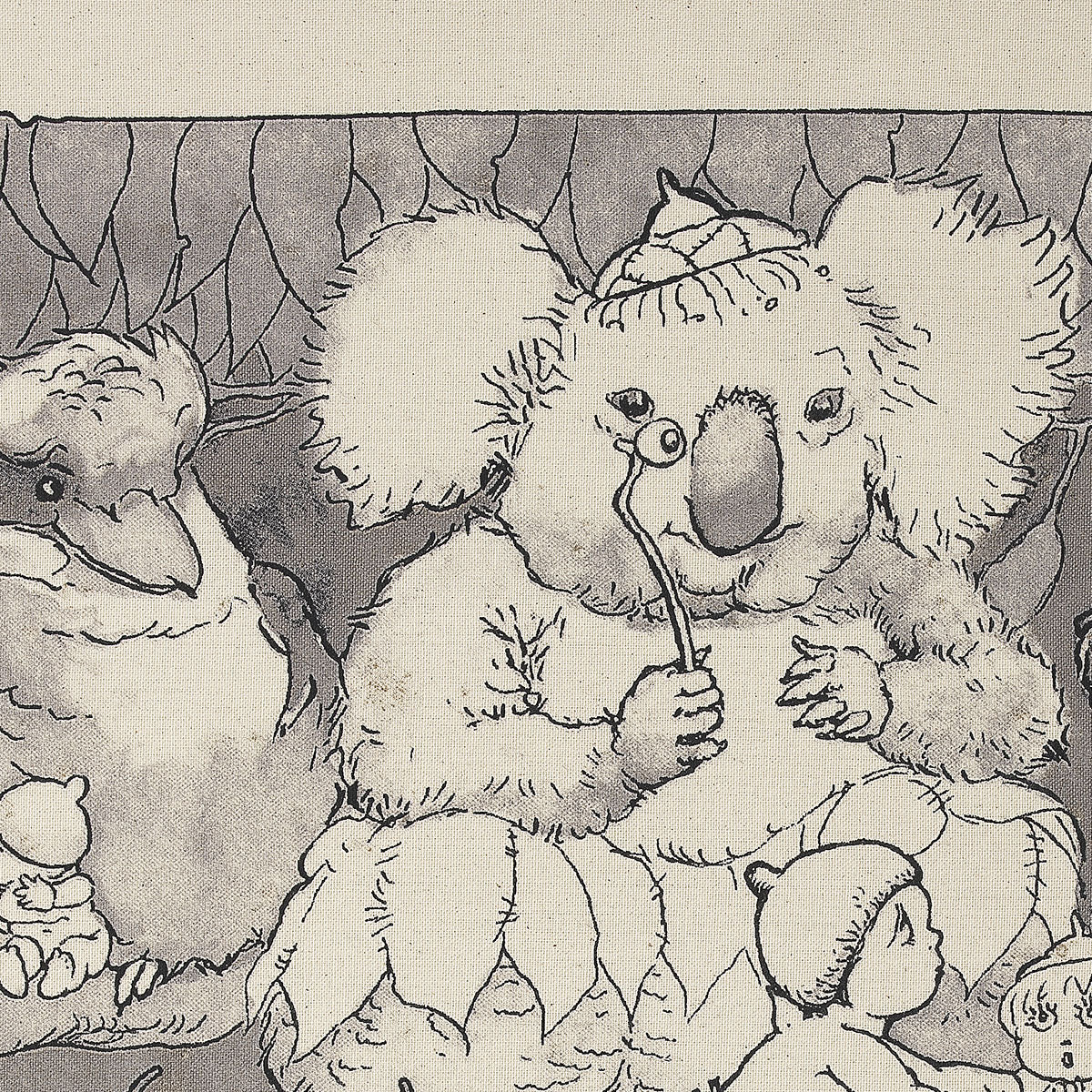 Set of 2 May Gibbs Mrs Bear's Party Cotton Heritage Tea Towels 50 x