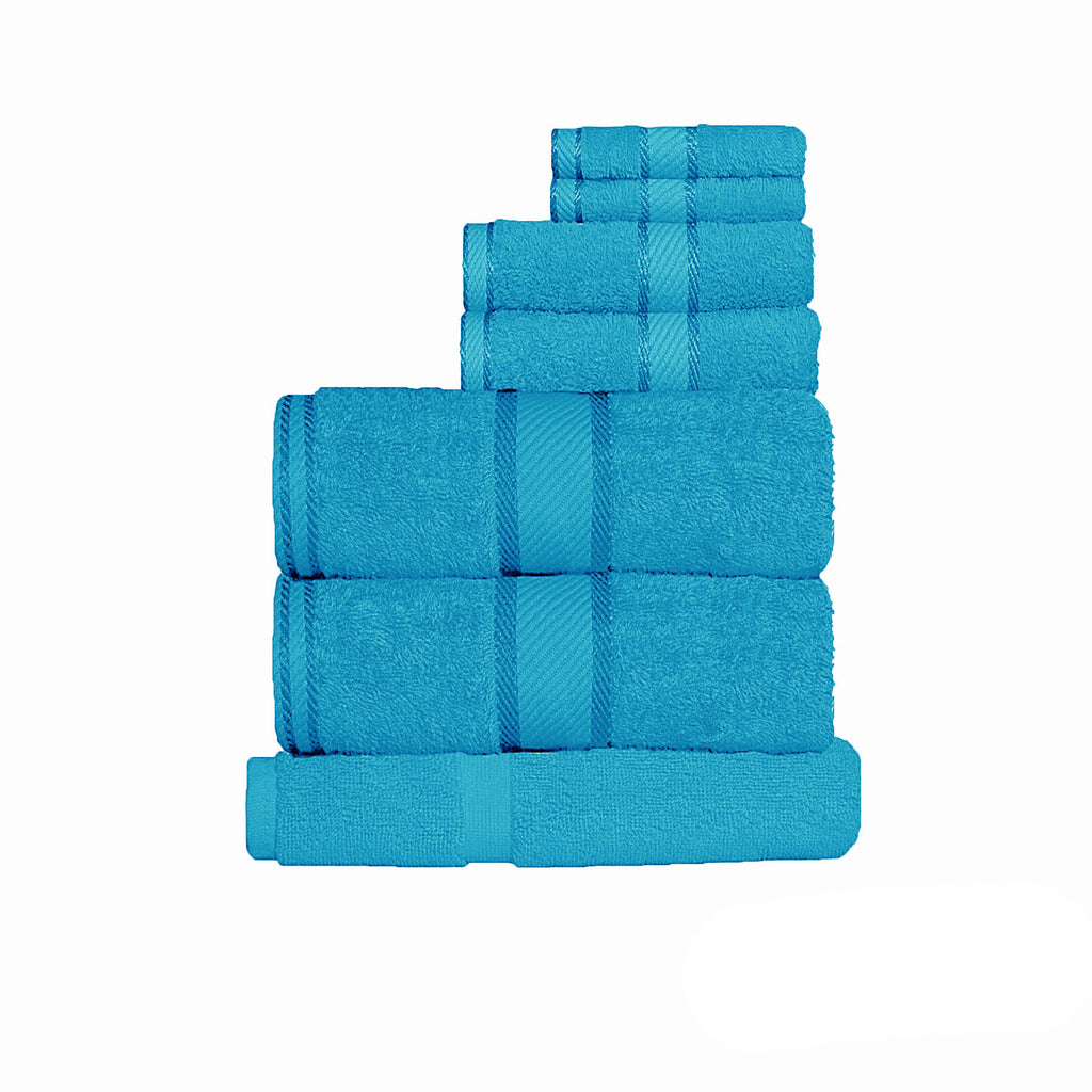 Kingtex 550 GSM Cotton Towel Set, 7 Piece