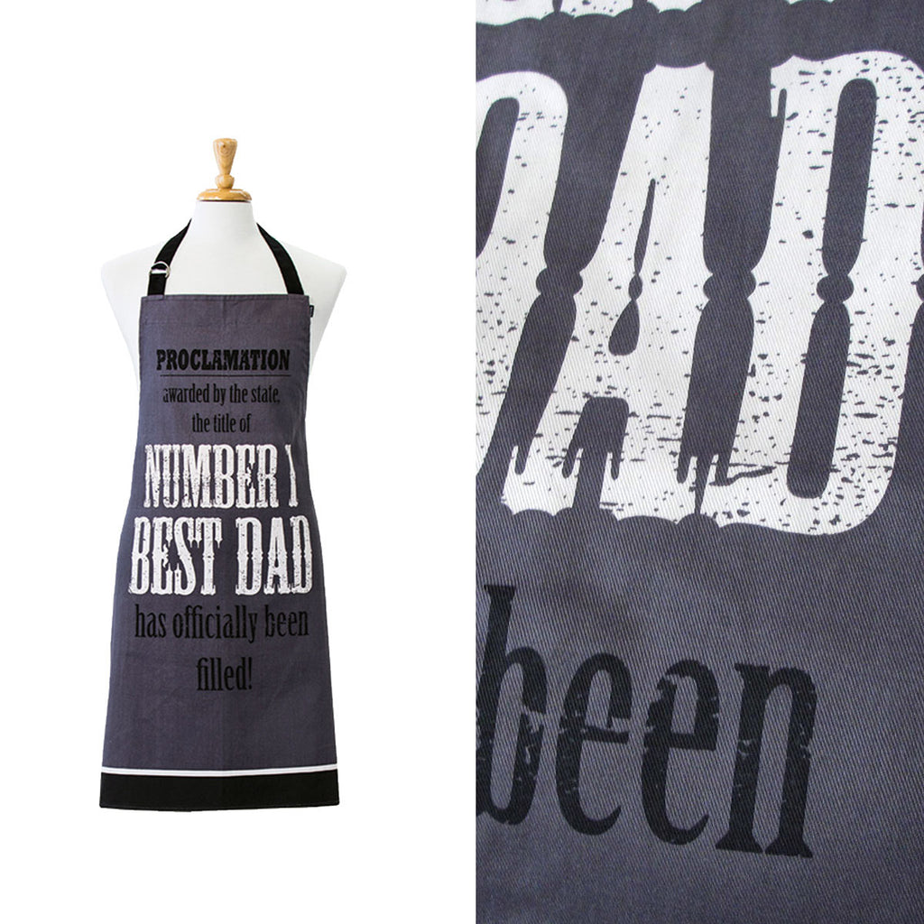Ladelle Dad Text Print Cotton Apron, 70 x 89 cm
