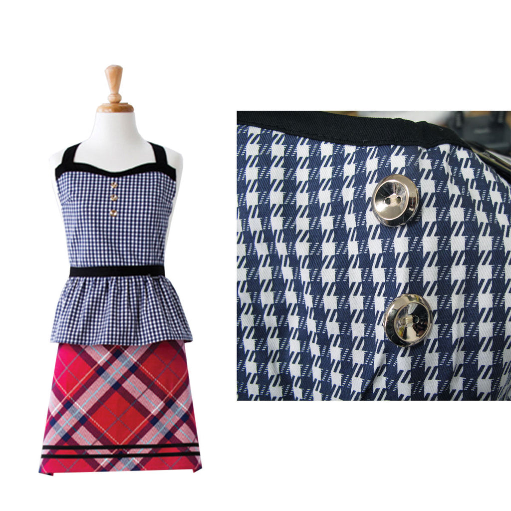Ladelle Khloe Tartan Cotton Apron, 68 x 79 cm