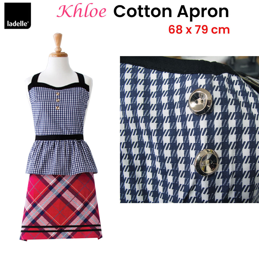 Ladelle Khloe Tartan Cotton Apron, 68 x 79 cm