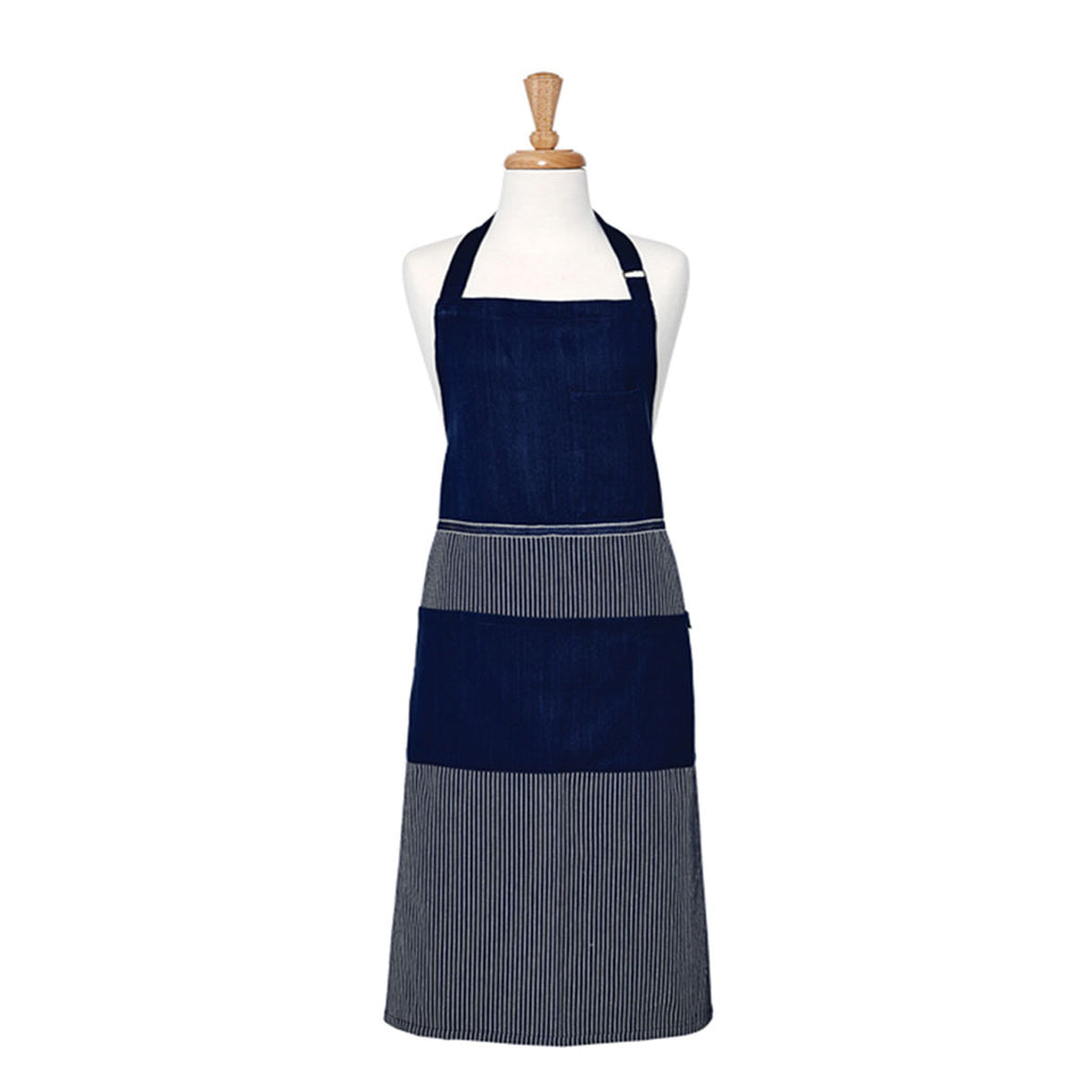 Ladelle Professional Series Navy Stripe Cotton Apron, 70 x 95 cm
