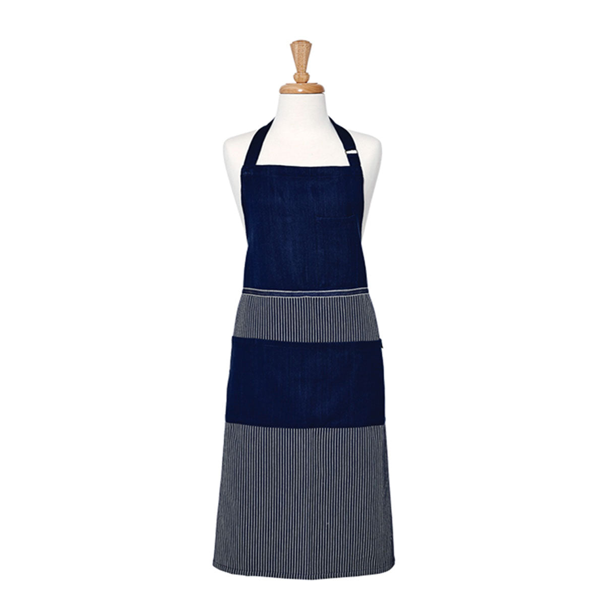 Ladelle Professional Series Navy Stripe Cotton Apron, 70 x 95 cm