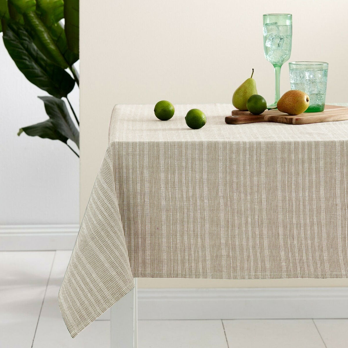 Ladelle Beige Eco Cotton Rich Tablecloth cm