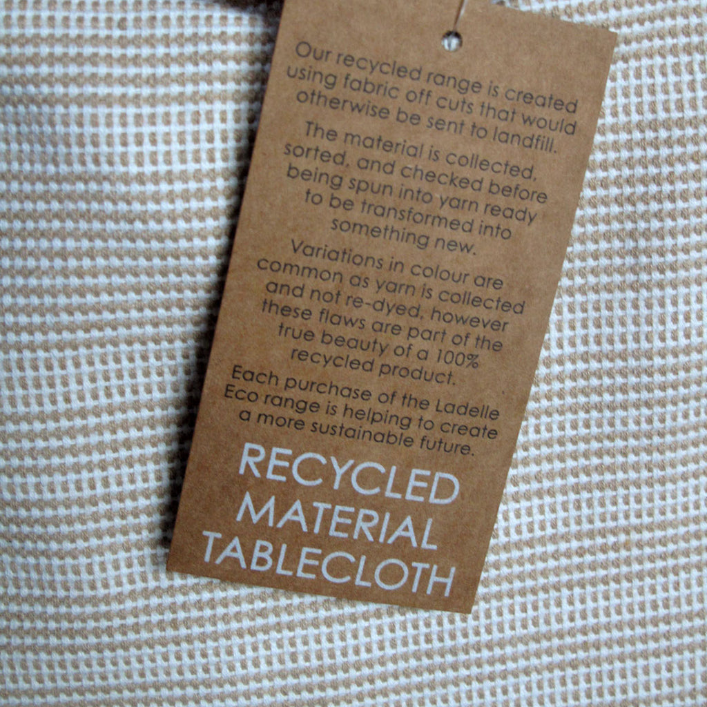 Ladelle Beige Eco Cotton Rich Tablecloth cm