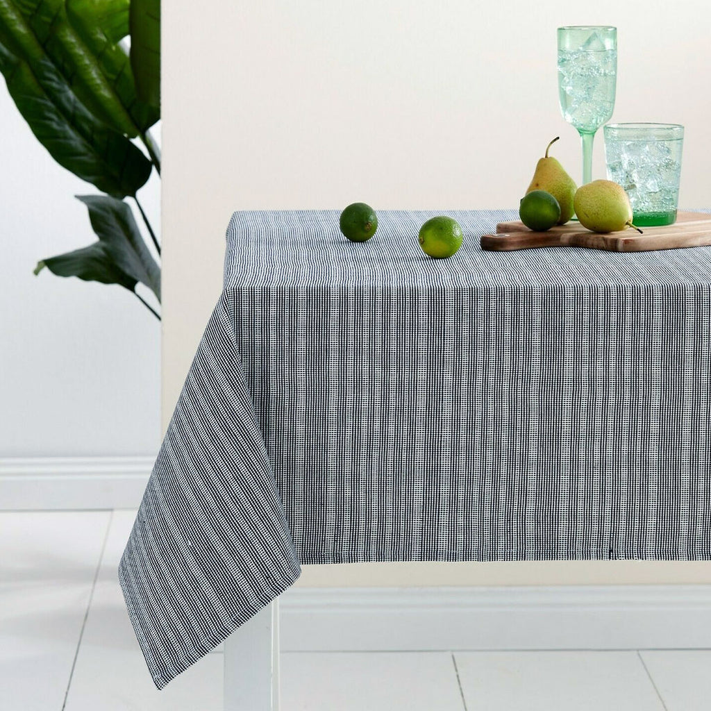 Ladelle Navy Eco Cotton Rich Tablecloth cm
