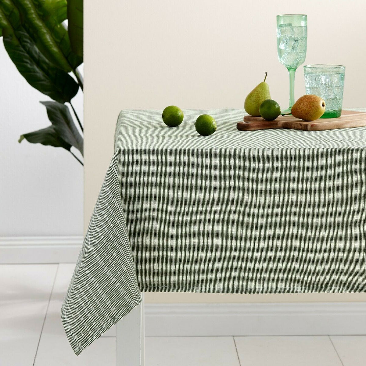 Ladelle Green Eco Cotton Rich Tablecloth cm