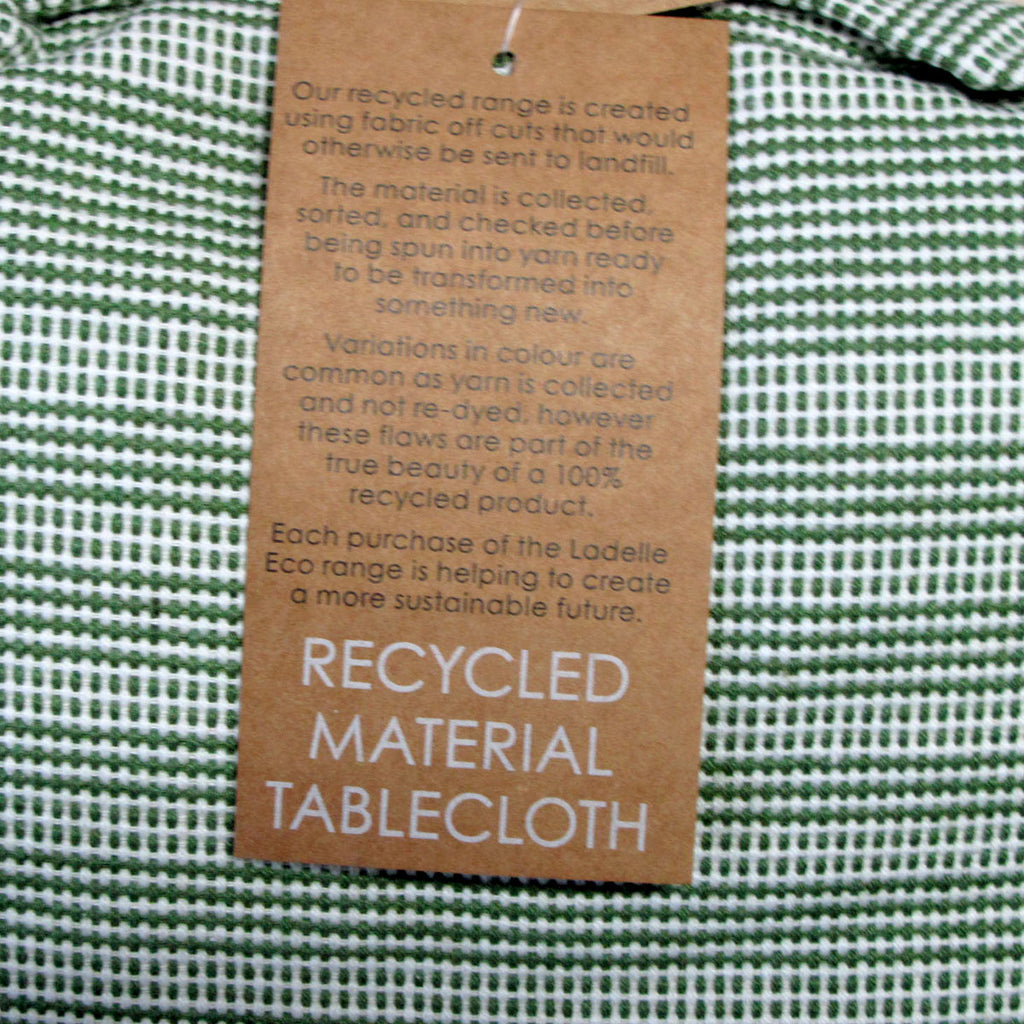 Ladelle Green Eco Cotton Rich Tablecloth cm