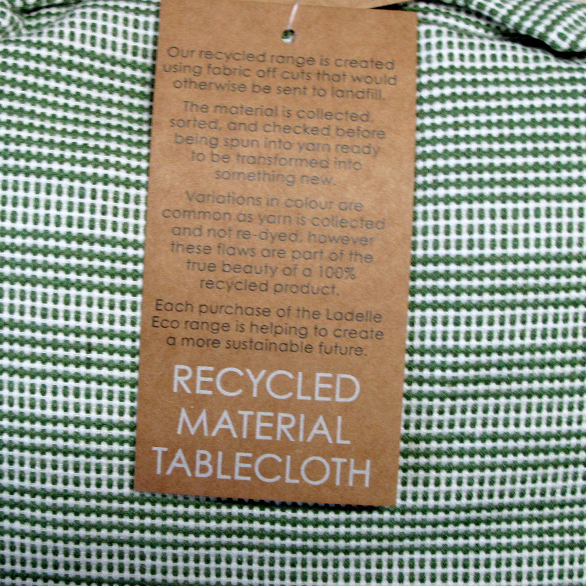 Ladelle Green Eco Cotton Rich Tablecloth cm