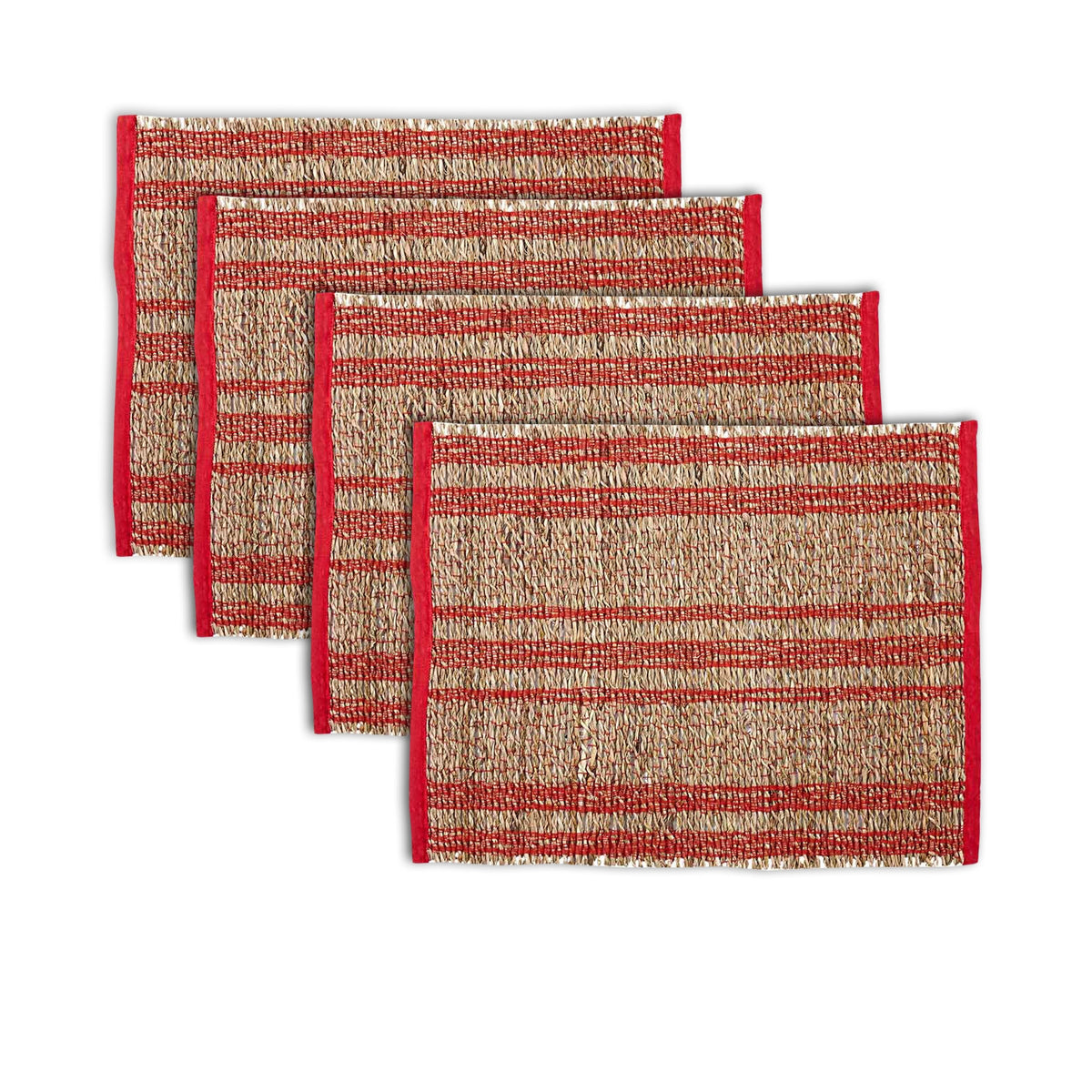 Ladelle Loma Woven Table Placemats, Set of 4, 45 x 35 cm, Terracotta