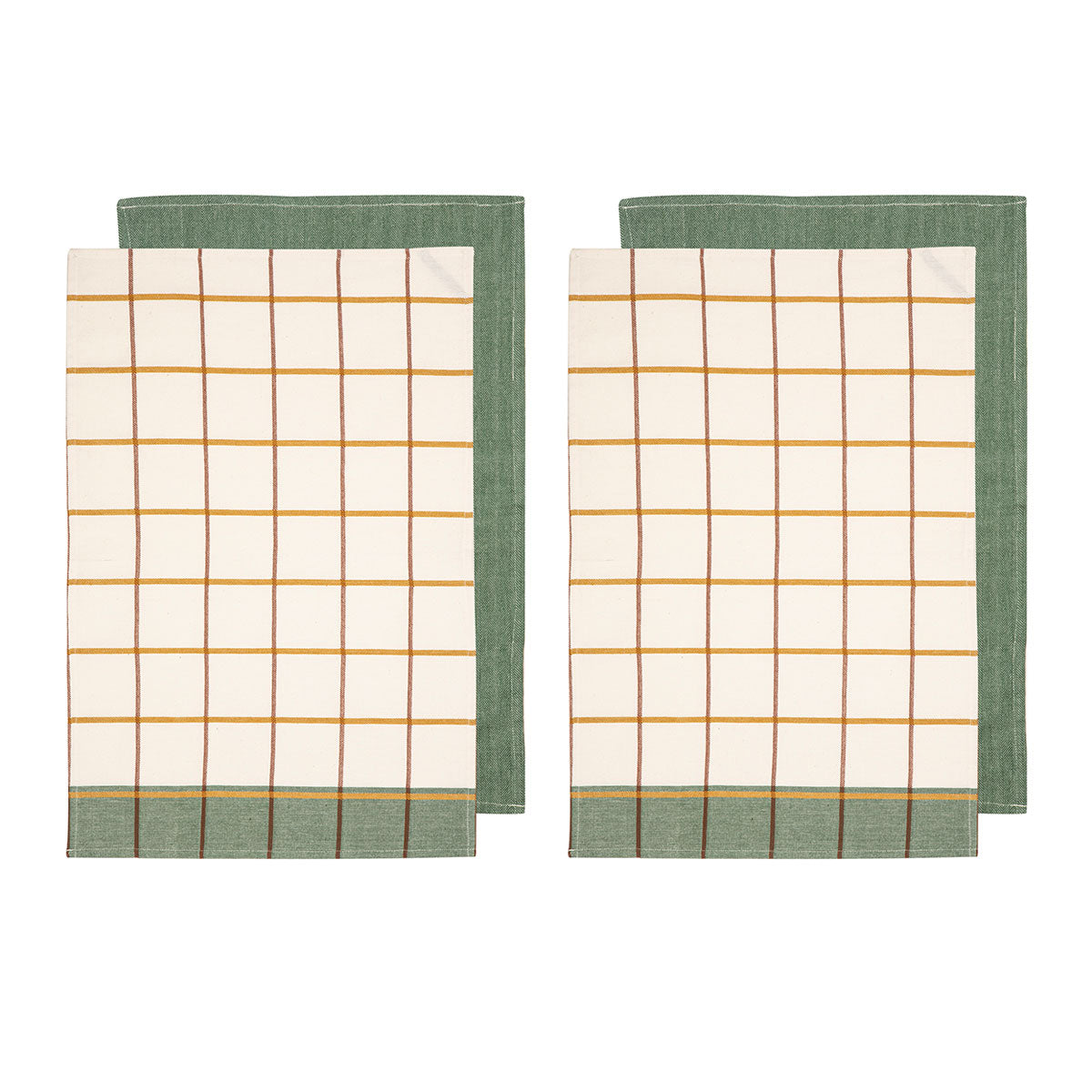 Ladelle Set of 4 Retreat Cotton Kitchen Tea Towels 50 x 70 cm