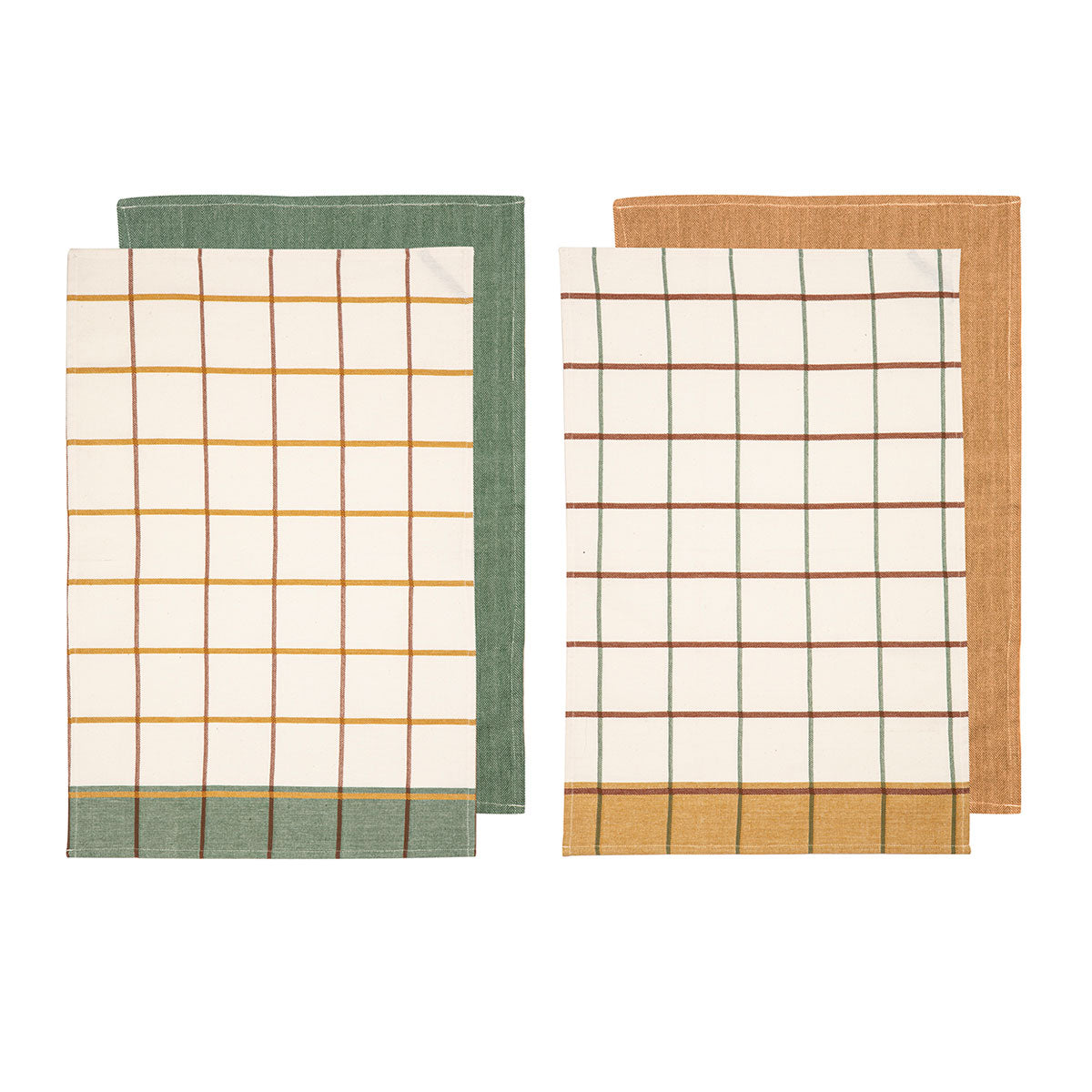 Ladelle Set of 4 Retreat Cotton Kitchen Tea Towels 50 x 70 cm