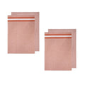 Ladelle Culinary Terracotta Cotton Set of 4 Jumbo Kitchen Towels 60 x