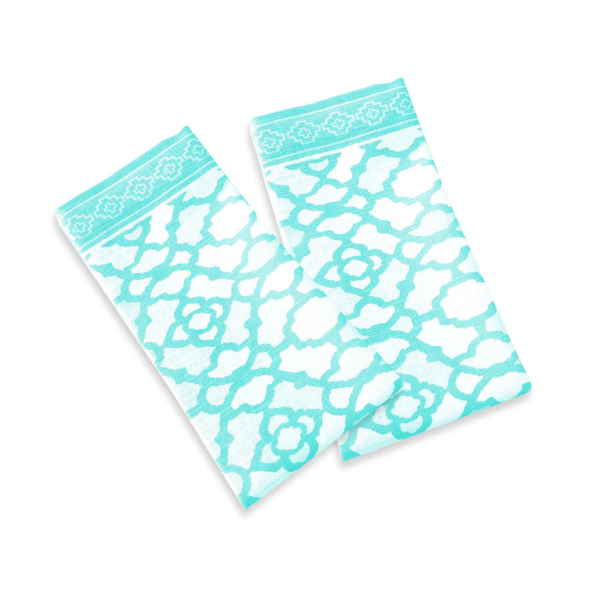 Rans Vintage Cotton Napkins, Set of 2, 45 x 45 cm, Paradise Blue