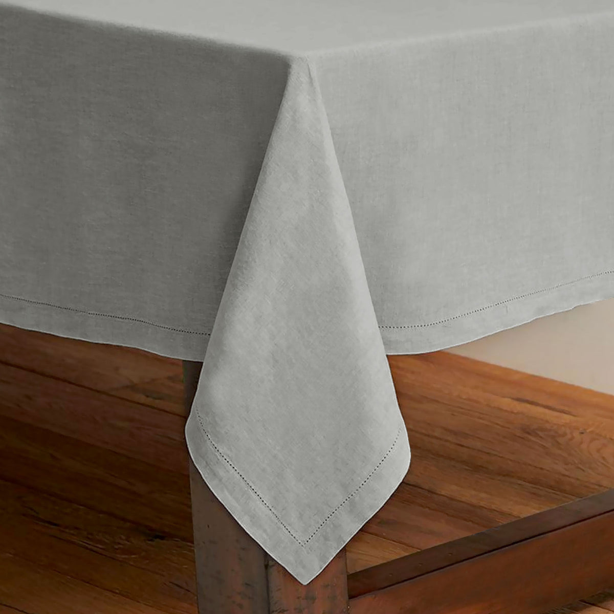 Rans Pure Cotton Hemstitch Tablecloth, Grey, 150 x 230 cm