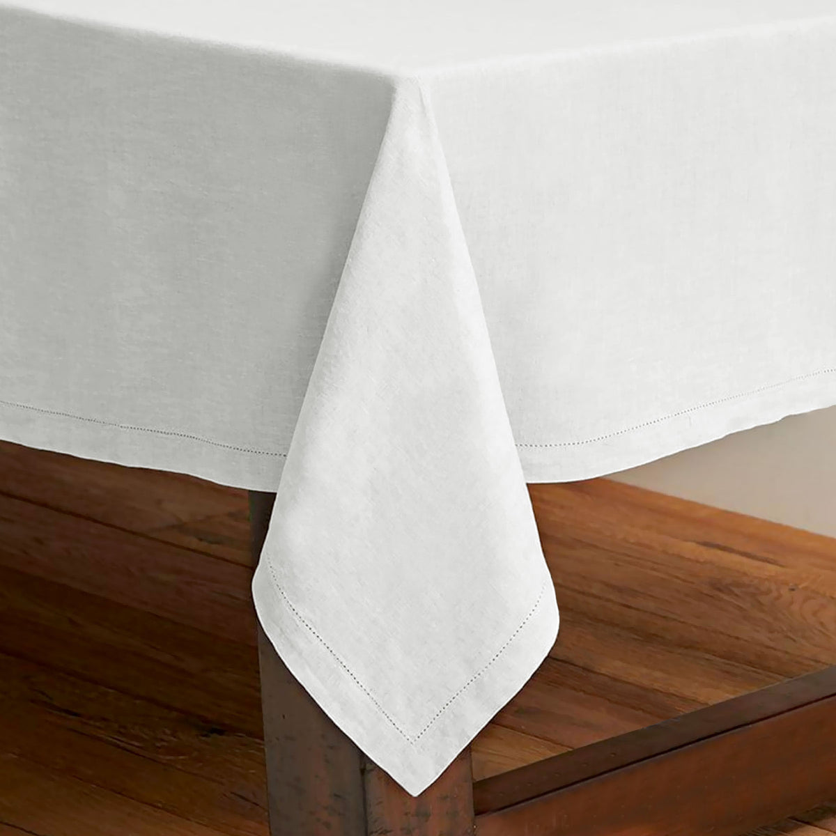 Rans Pure Cotton Hemstitch Tablecloth, White, 150 x 300 cm